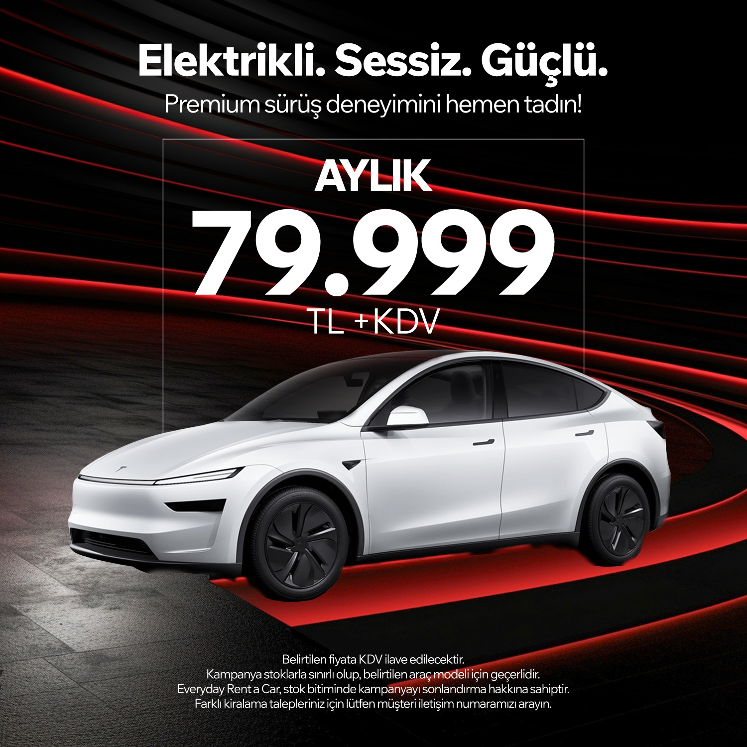 Tesla Aylık Kiralama Kampanyası