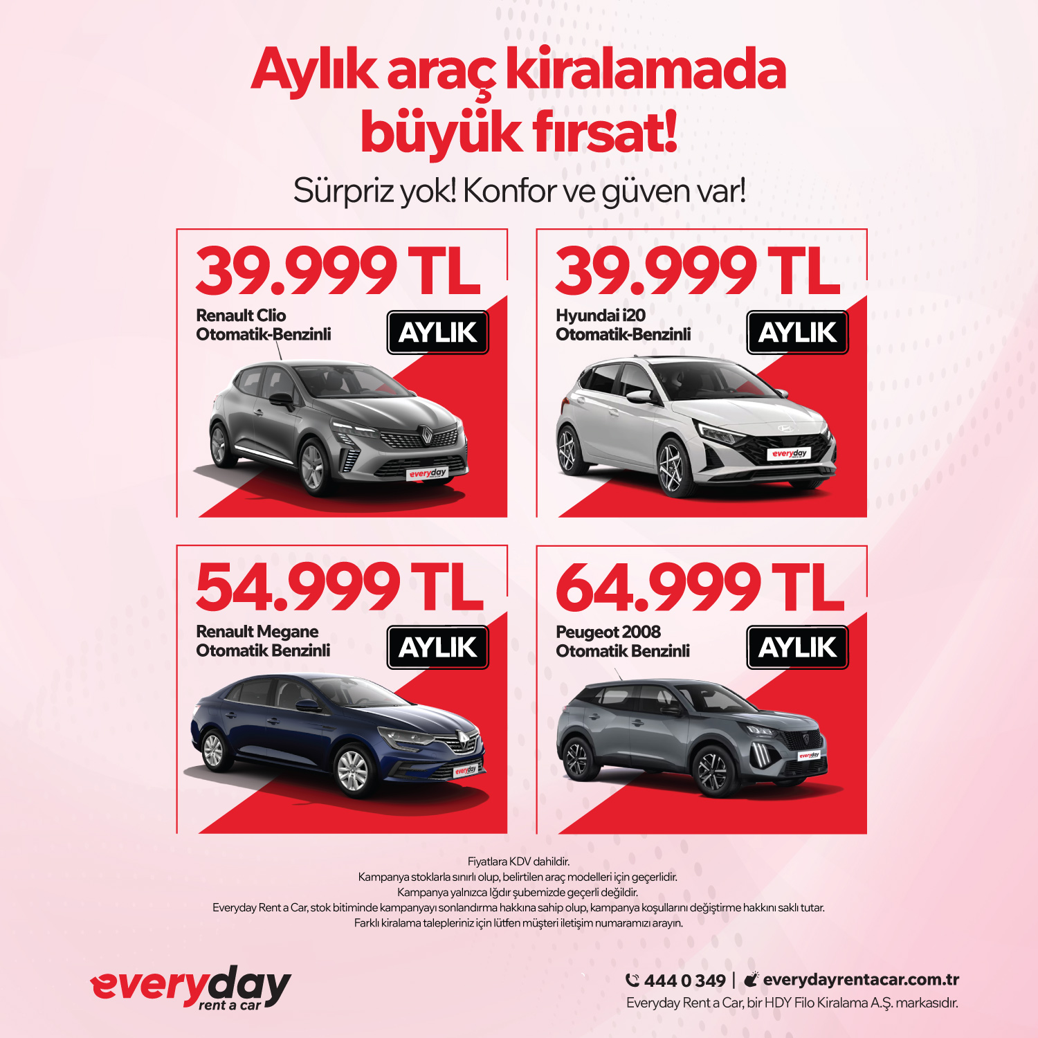 Aylık Araç Kiralama Kampanyası